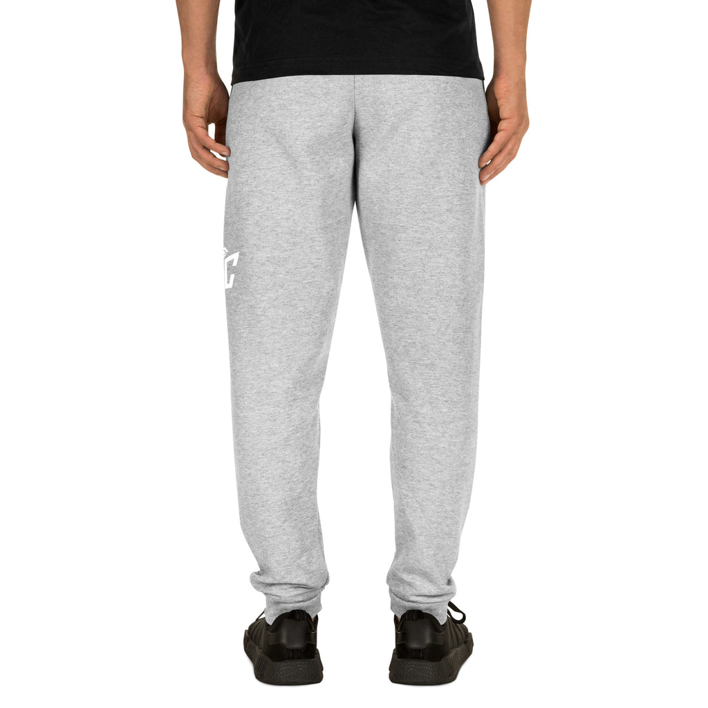 athletic-heather Standard Jogger back view showing Random Check logo detail