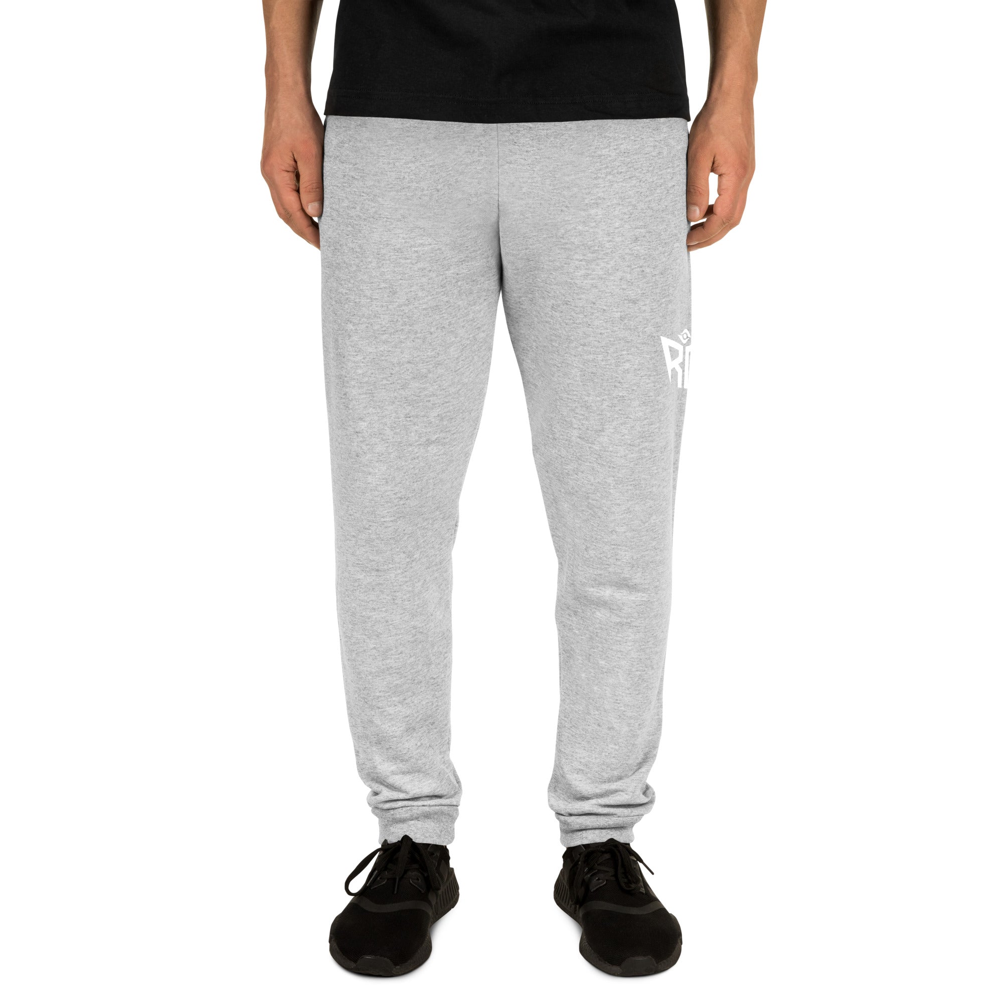 athletic-heather Standard Jogger front view - Random Check premium men's joggers