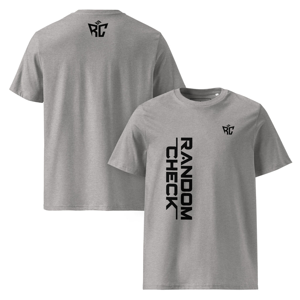 Heather grey Archive Tee front and back view - Random Check premium women's t-shirt