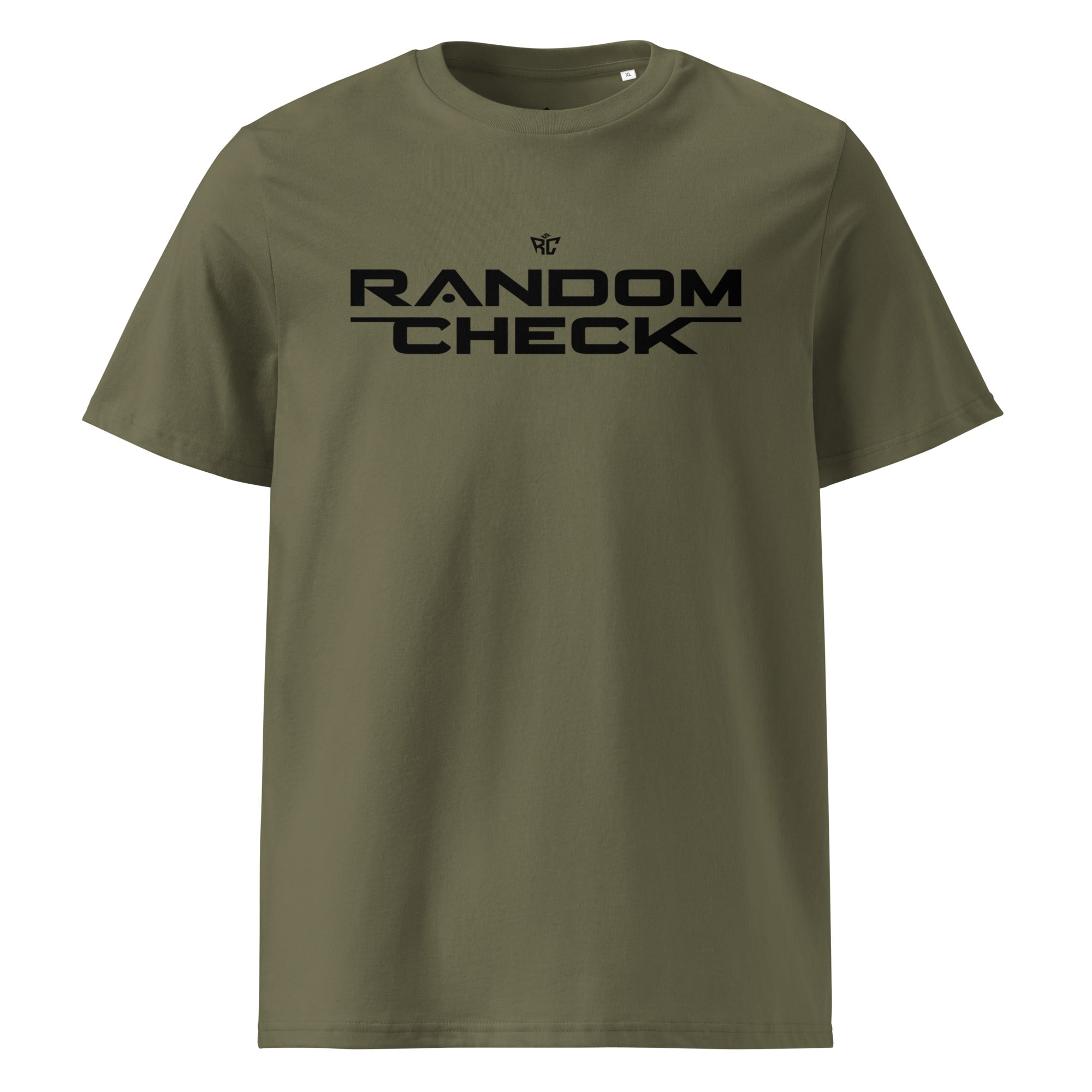 Khaki Inspector Tee front view - Random Check premium men's t-shirt