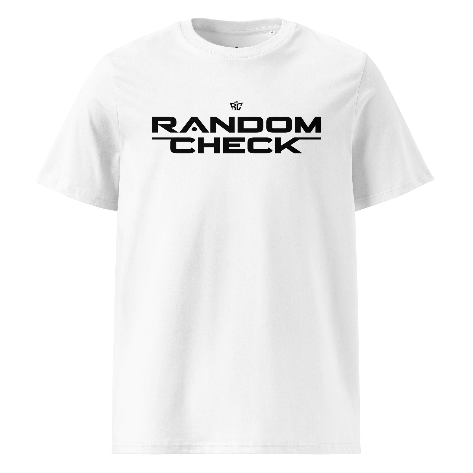 White Inspector Tee front view - Random Check premium men's t-shirt
