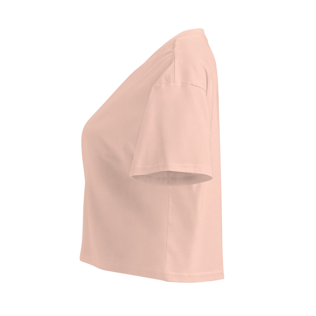 Beige one-shoulder top on a white background